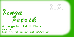 kinga petrik business card